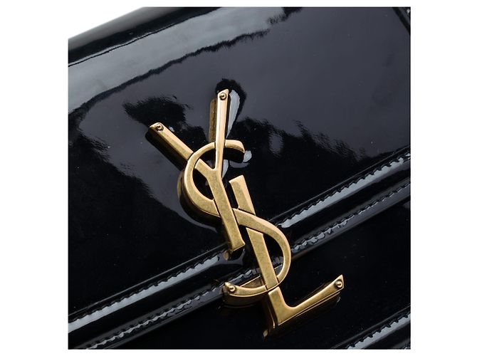 Saint Laurent Solferino Small Patent Leather Flap Crossbody Black Nero - vista 5