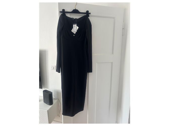 Prada Kleid Schwarz mit langen Ärmeln Größe 40 - Ansicht 2