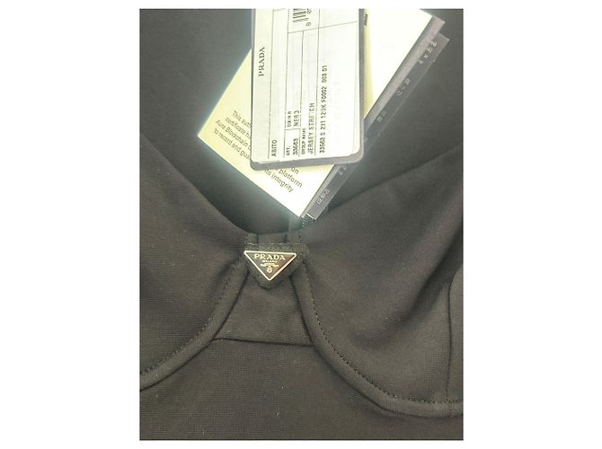 Prada Kleid Schwarz mit langen Ärmeln Größe 40 - Ansicht 4