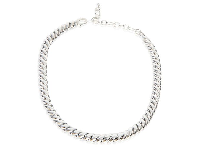 Collana David Yurman in argento sterling con cavo scolpito - vista 3