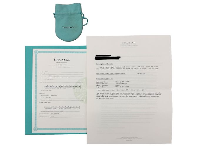 Tiffany & Co. Diamant-Verlobungsring mit Brillantschliff, 0,84 ct - Ansicht 5