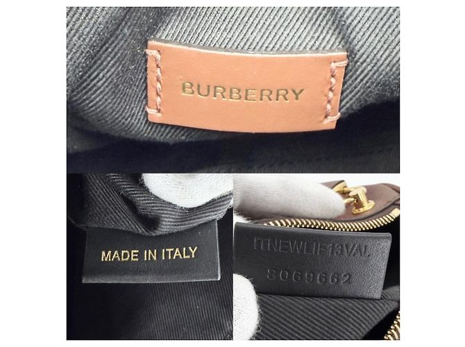 Borsa Boston Burberry con motivo Medium Check da donna Marrone Nero - vista 5