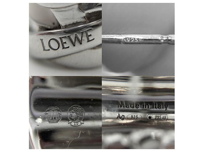 Pendientes Nest para mujer Loewe Plata Blanco - vista 5