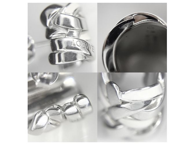 Pendientes Nest para mujer Loewe Plata Blanco - vista 7