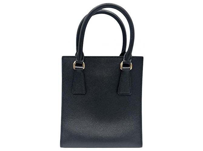 Mini borsa tote Prada con logo a triangolo per donna Nero - vista 2