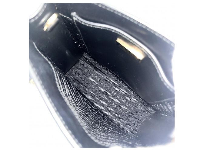 Mini borsa tote Prada con logo a triangolo per donna Nero - vista 4