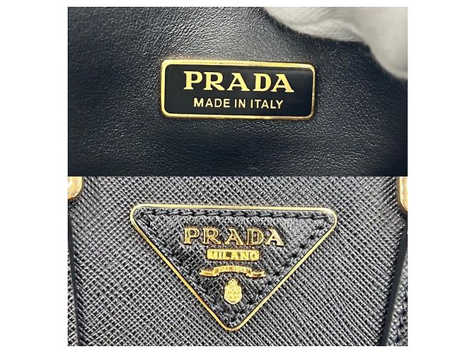 Mini borsa tote Prada con logo a triangolo per donna Nero - vista 5