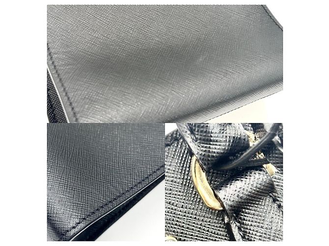 Mini borsa tote Prada con logo a triangolo per donna Nero - vista 7