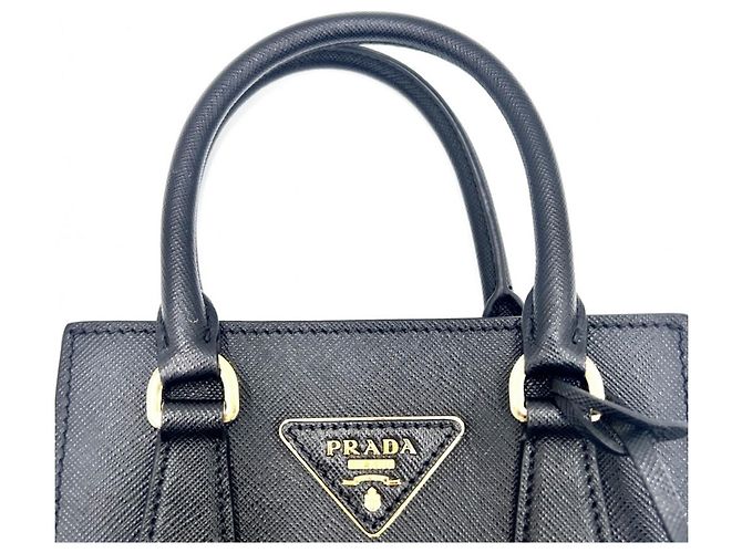 Mini borsa tote Prada con logo a triangolo per donna Nero - vista 9
