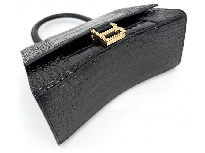 Borsa Balenciaga Hourglass Small Nero - vista 3