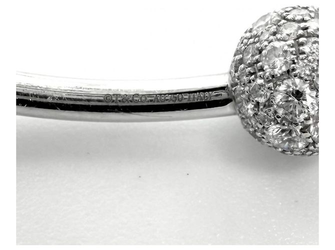 Bracciale charm Tiffany & Co. in oro bianco 18K e diamanti Argento - vista 4