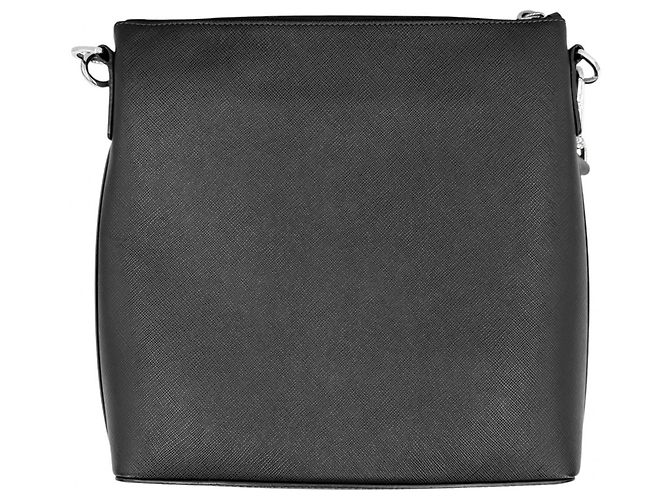 Borsa a tracolla in pelle nera da uomo Prada Nero - vista 2