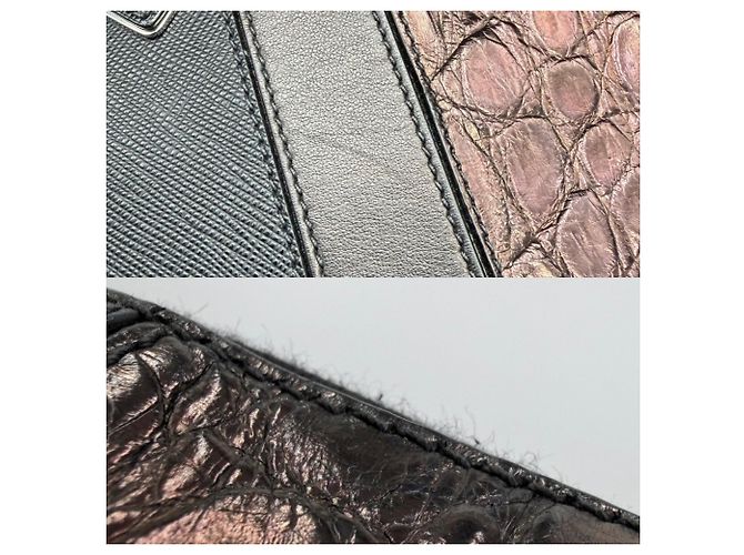 Borsa a tracolla in pelle nera da uomo Prada Nero - vista 6