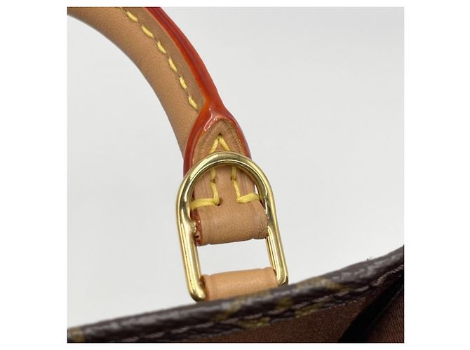Borsa a tracolla mini Louis Vuitton Monogram Petite Sac Plat da donna Marrone - vista 10