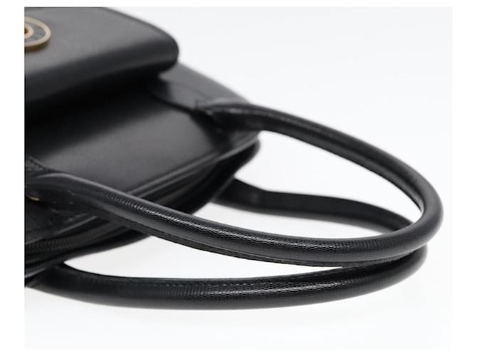 Céline Celine Circle Logo in Pelle Nero - vista 7