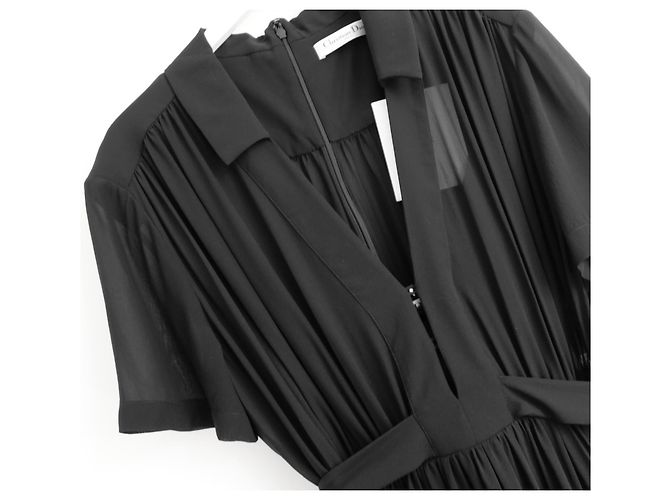 Christian Dior Vestido Tea de seda negro Dior Primavera 2021 NWT £4K Precio de venta FR42/UK14 - vista 3