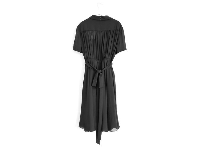 Christian Dior Vestido Tea de seda negro Dior Primavera 2021 NWT £4K Precio de venta FR42/UK14 - vista 5