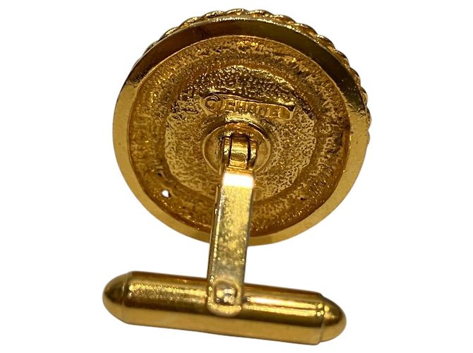 Chanel Gold-Plated Cufflinks Golden - view 5