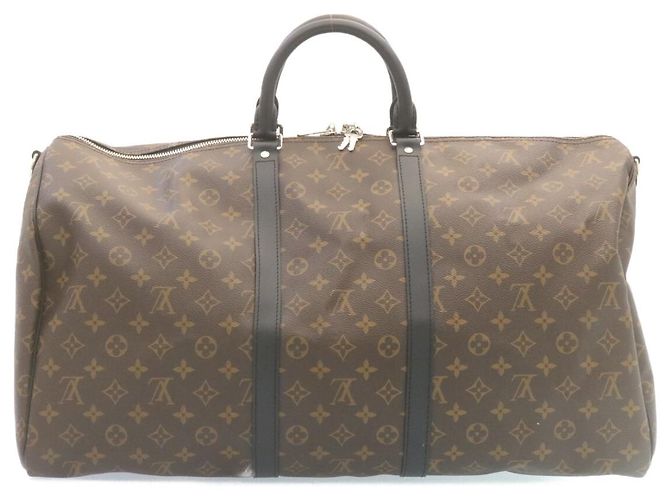 Louis Vuitton Keepall Bandouliere Monogram Canvas 55 Castaño - vista 2