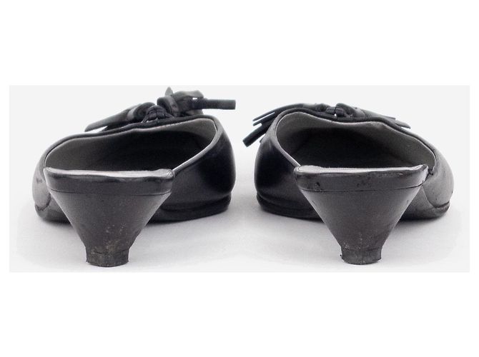 Miu Miu 2000s Kitten Heels Mule mit Quaste Schwarz - Ansicht 6