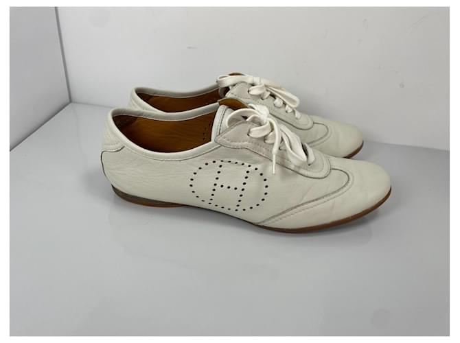 Hermès Hermes Ledersneaker Beige - Ansicht 2