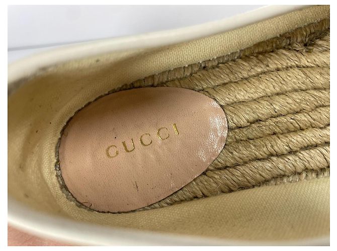 Espadrilles Gucci in tela beige con logo GG - vista 10