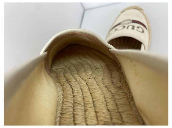 Espadrilles Gucci in tela beige con logo GG - vista 11