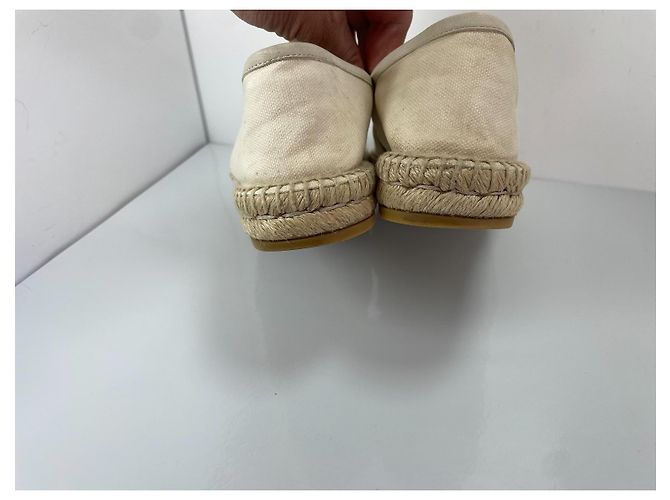 Espadrilles Gucci in tela beige con logo GG - vista 6