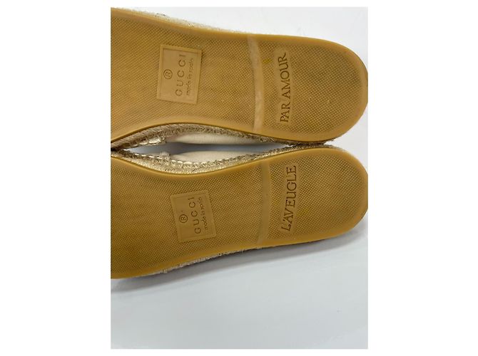 Espadrilles Gucci in tela beige con logo GG - vista 9