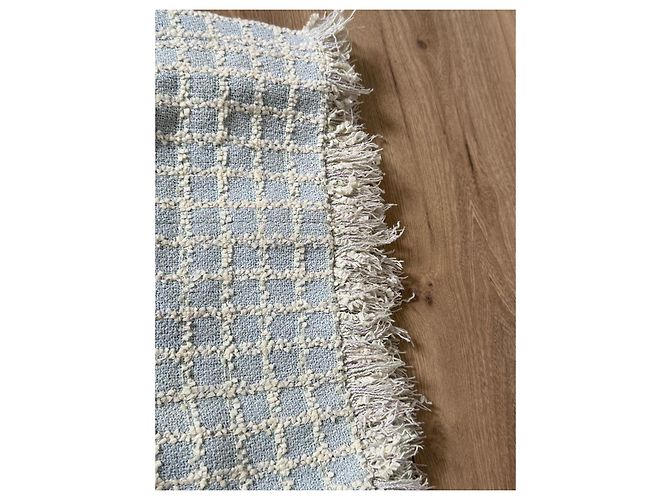 Completo gonna e top bustier in tweed Chanel Rosa Grigio Crudo Giallo Blu chiaro - vista 8