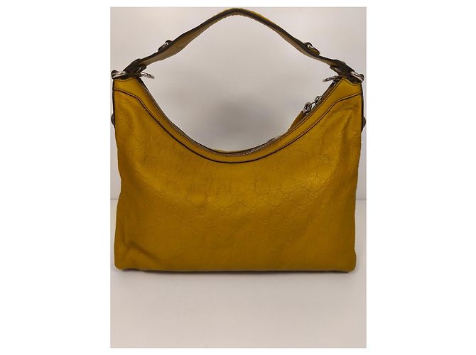 Borsa Gucci Charmy Hobo Monogram in pelle gialla Giallo - vista 2