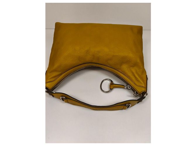 Borsa Gucci Charmy Hobo Monogram in pelle gialla Giallo - vista 5