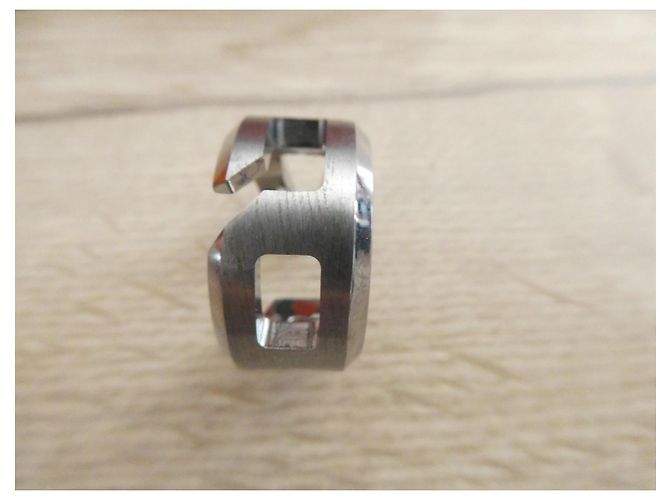 Anello Hermès in acciaio argentato spazzolato da uomo misura 60 Argento - vista 2