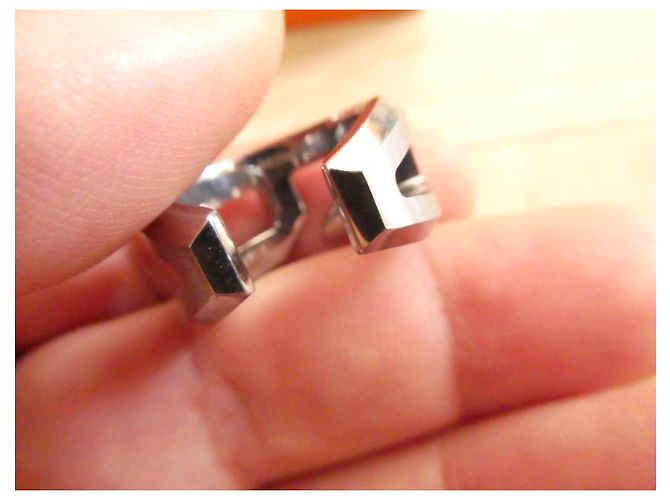 Anello Hermès in acciaio argentato spazzolato da uomo misura 60 Argento - vista 5