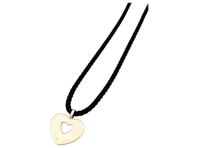 Pendente Poiray "Coeur Secret" in oro bicolore e diamanti. - vista 4