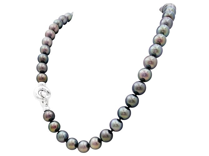 Autre Marque Collar 42 perlas de Tahití, cierre de oro blanco. - vista 3