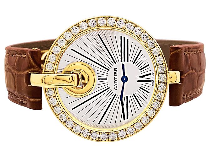 Orologio Cartier, "Captive", oro giallo e diamanti. - vista 2