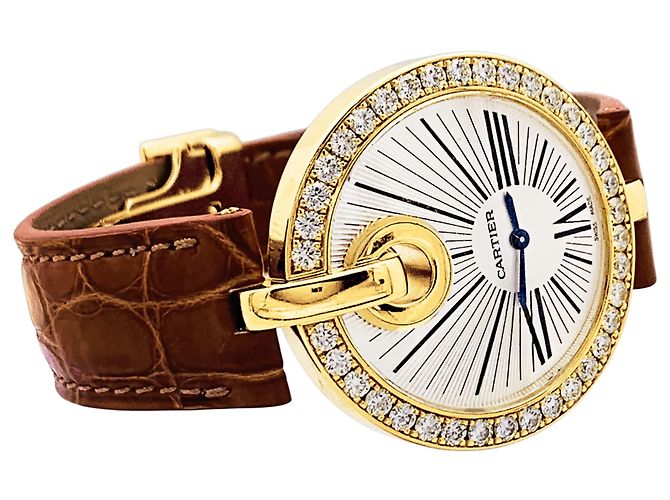 Orologio Cartier, "Captive", oro giallo e diamanti. - vista 4