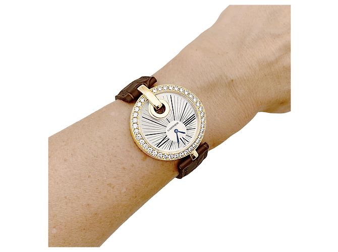 Orologio Cartier, "Captive", oro giallo e diamanti. - vista 6