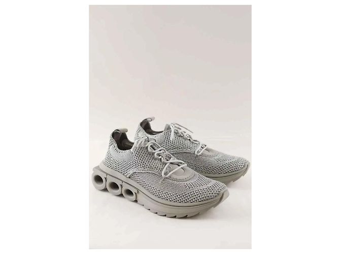 Salvatore Ferragamo Sneakers basse argentate Argento - vista 3