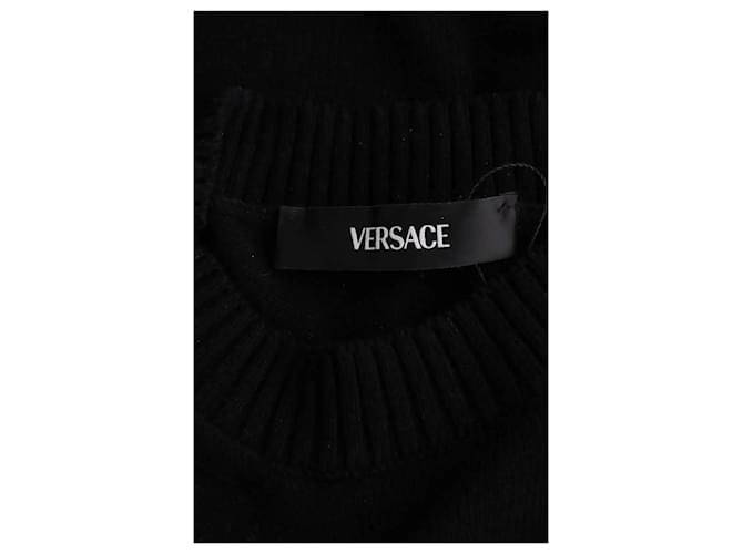 Versace Herrenpullover aus Baumwolle Schwarz XL - Ansicht 5