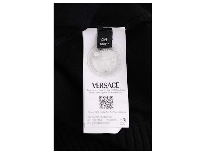 Versace Herrenpullover aus Baumwolle Schwarz XL - Ansicht 6