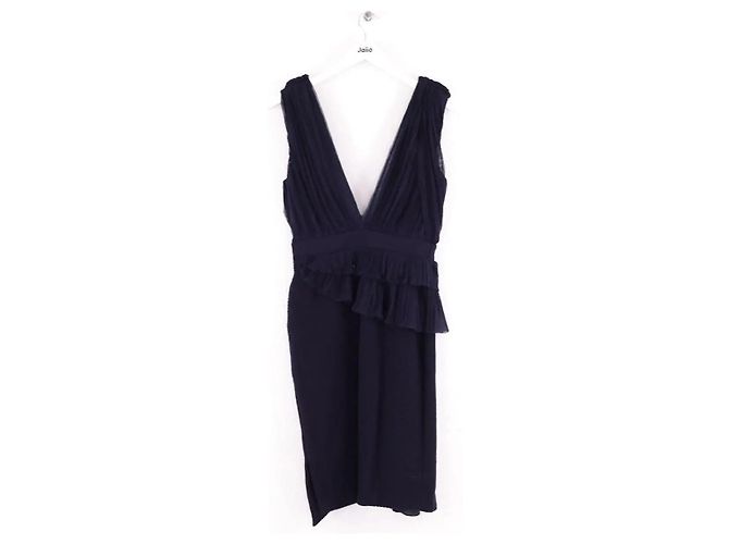 Givenchy Kleid aus Wolle Dunkelblau Marineblau - Ansicht 3
