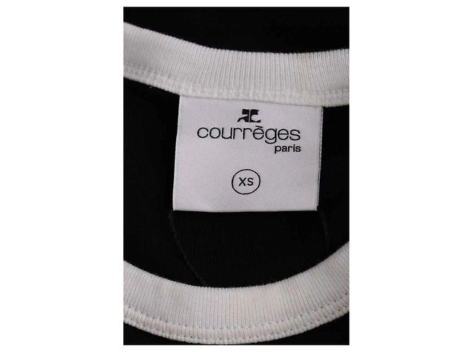 Courreges T-Shirt aus Baumwolle Schwarz - Ansicht 5