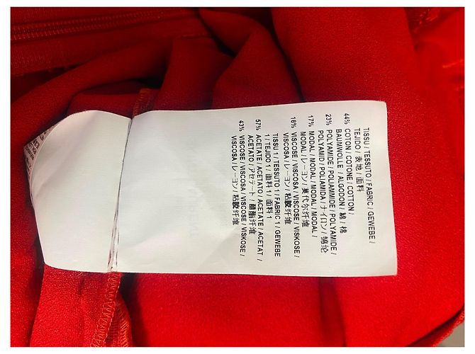 Mini abito in pizzo rosso Saint Laurent - vista 6