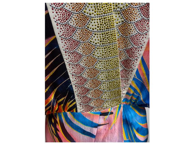 Caftan multicolorido com strass Just Cavalli - vista 4