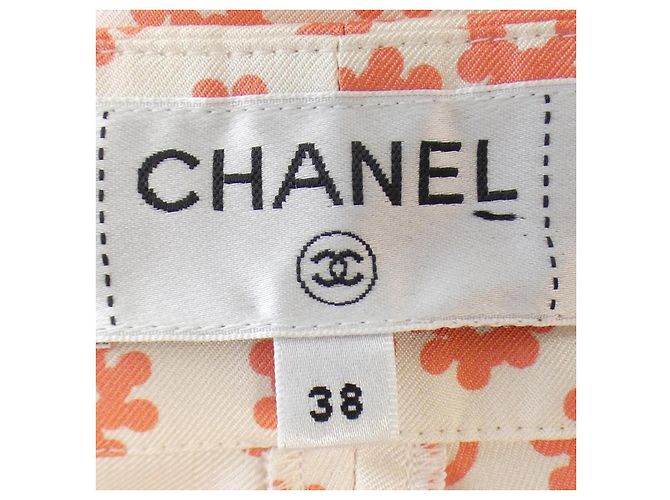 Timeless Chanel Seidenhose Weiß Rot - Ansicht 5