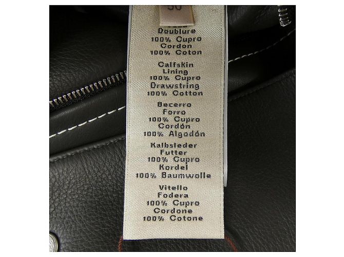 Hermès Giacca in pelle Hermes Marrone - vista 3