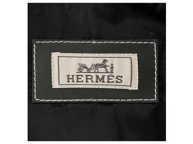 Hermès Giacca in pelle Hermes Marrone - vista 4