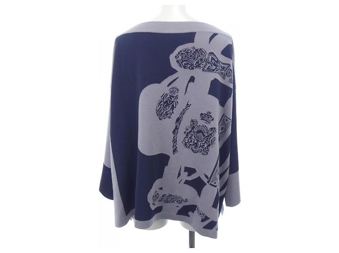 Top de lana de Hermès Azul - vista 2